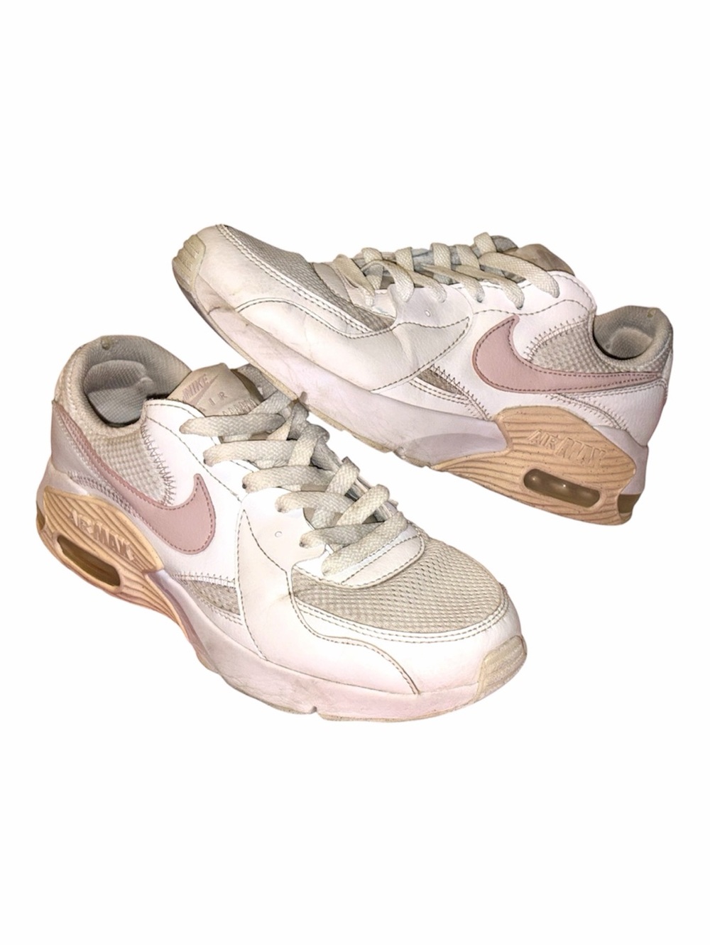 Nike Air Max Excee Shoes Womens White Pink Athletic Sneakers